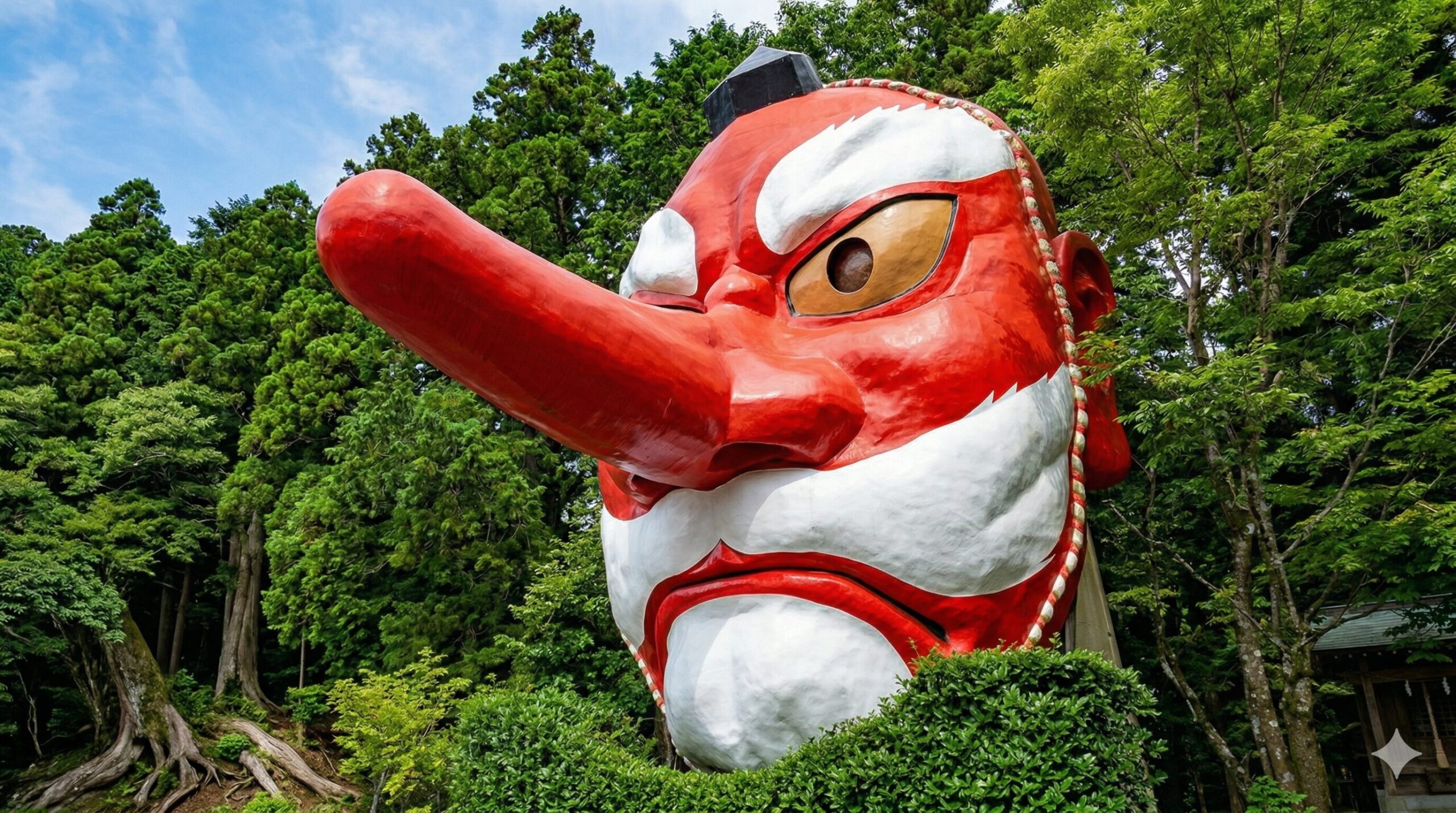 浜松市春野町「日本一の大天狗面」徹底ガイド｜由来やアクセス方法と周辺の名所を紹介